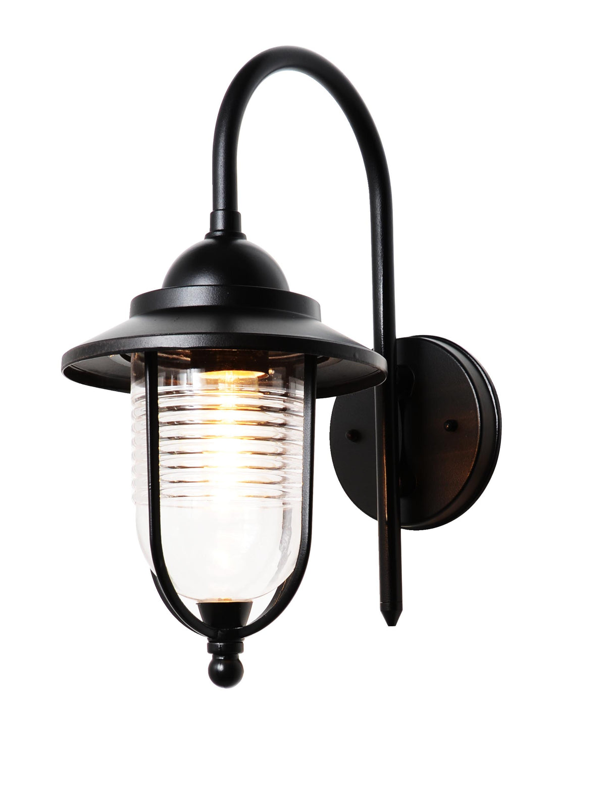 Eris Outdoor Fishermans Style Wall Light - Black