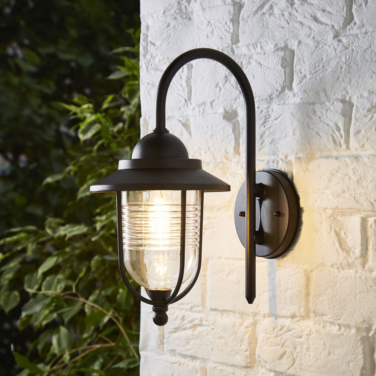 Eris Outdoor Fishermans Style Wall Light - Black