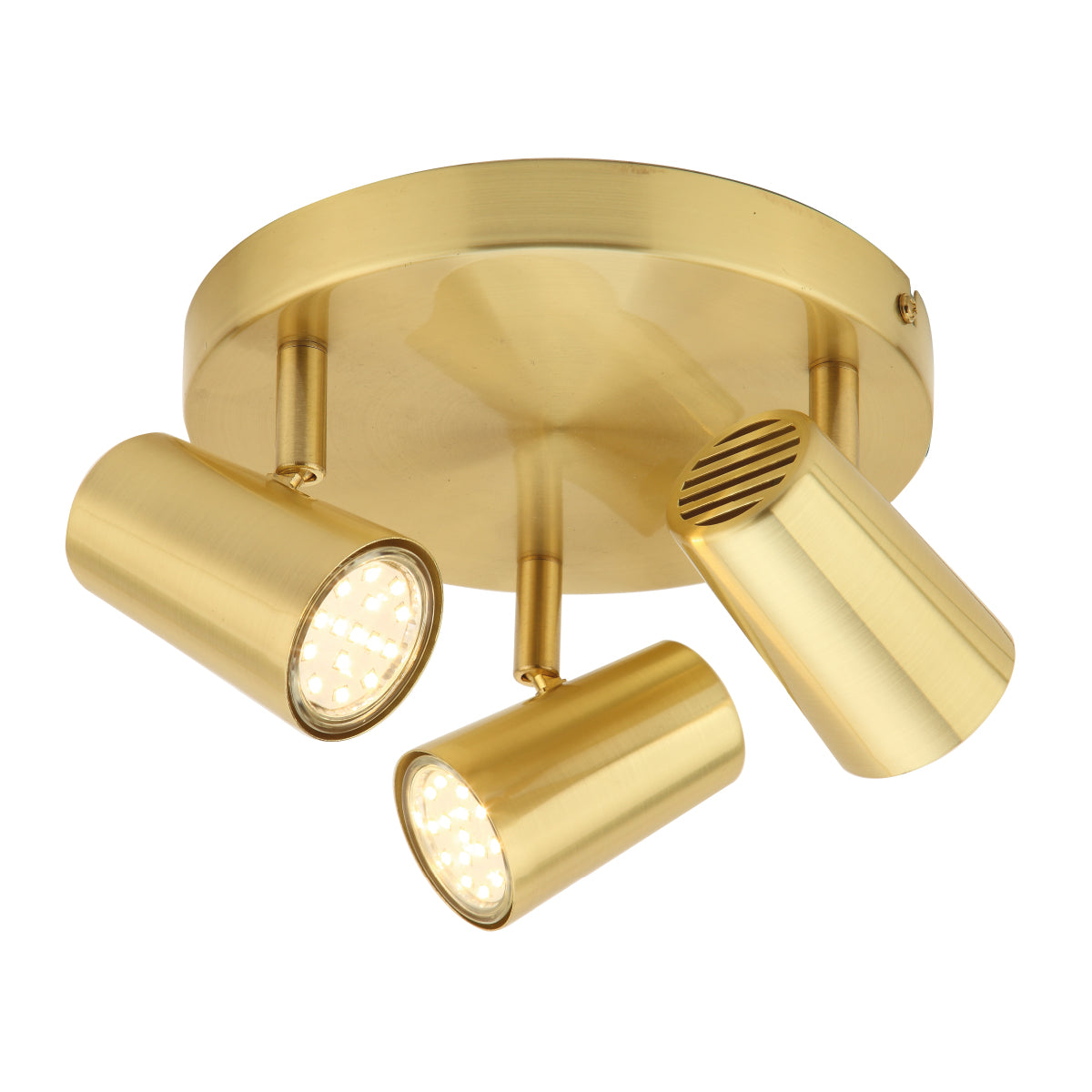 Harvey 3 Spotlight Plate, Satin Brass