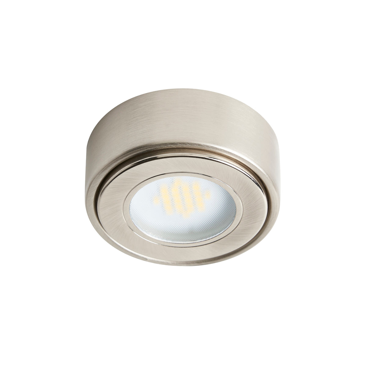 Laghetto LED Circular Cabinet Light in Satin Nickel