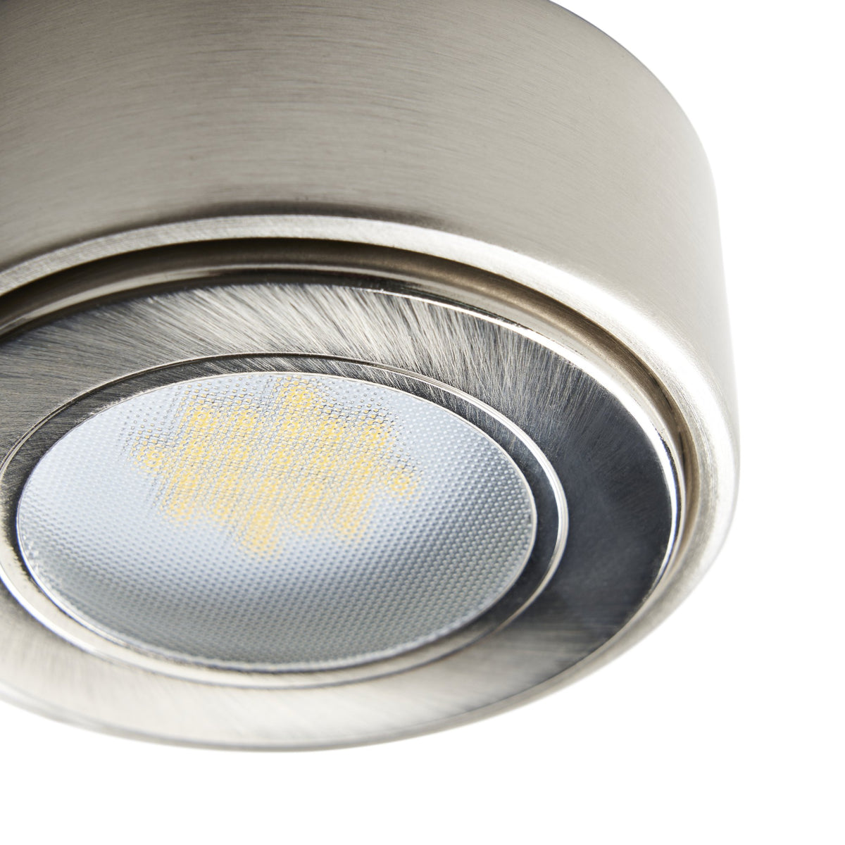 Laghetto LED Circular Cabinet Light in Satin Nickel