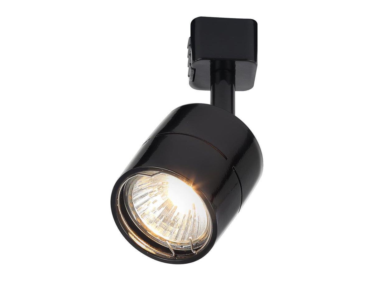 Lustro GU10 Single Track Circuit Spotlight Head - Black