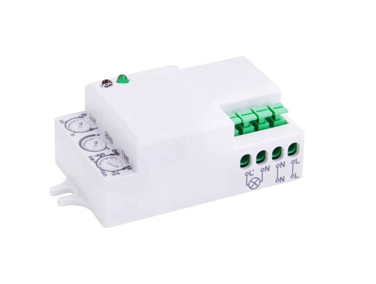 Wall or Ceiling Point Microwave Low Profile Sensor - White
