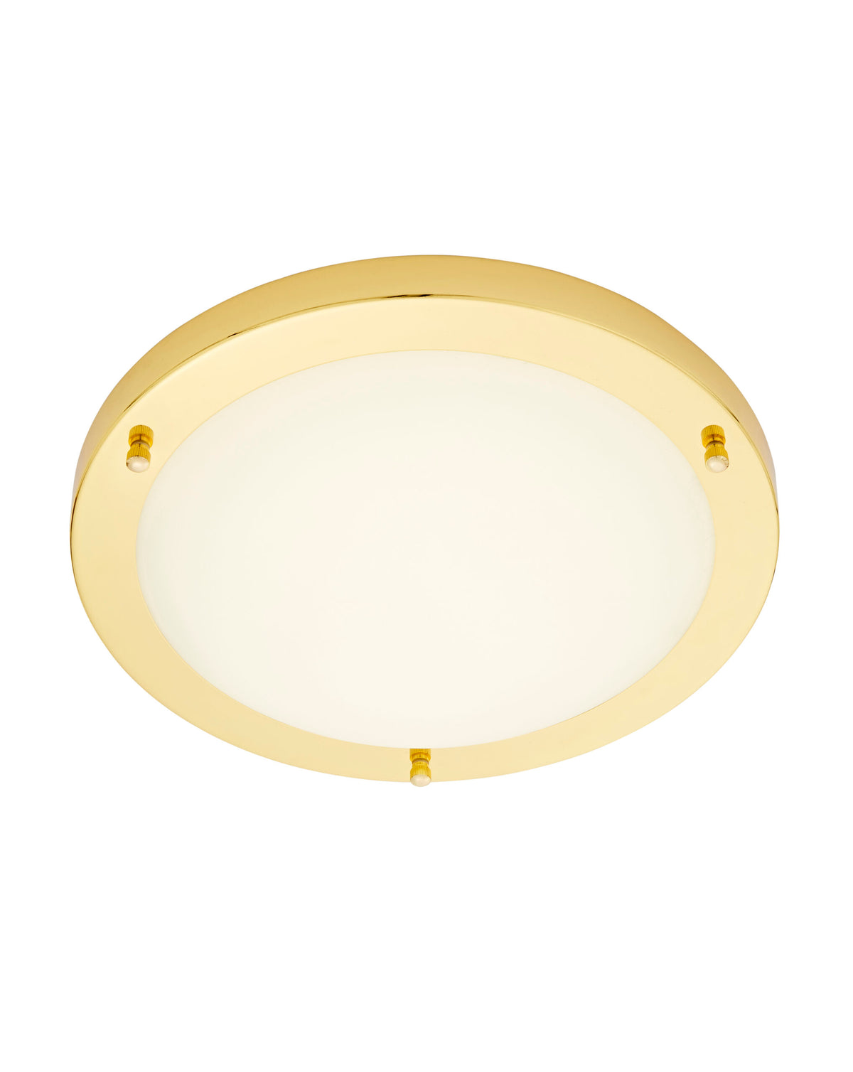 Delphi Flush 18 Watt Large LED Flush Bathroom Ceiling Light - Brass
