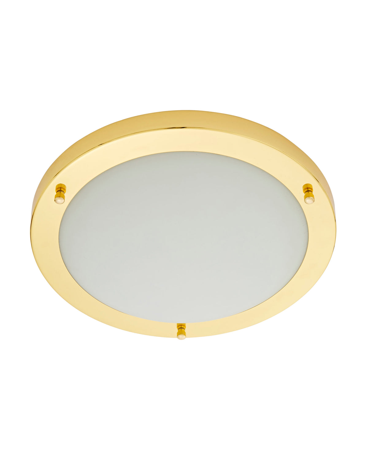Delphi Flush 18 Watt Large LED Flush Bathroom Ceiling Light - Brass