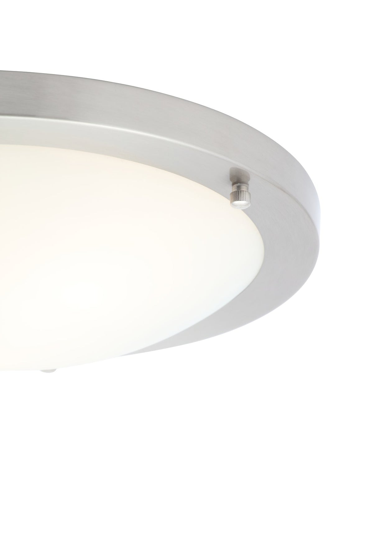 Delphi Flush 18 Watt Large LED Flush Bathroom Ceiling Light - Satin Nickel