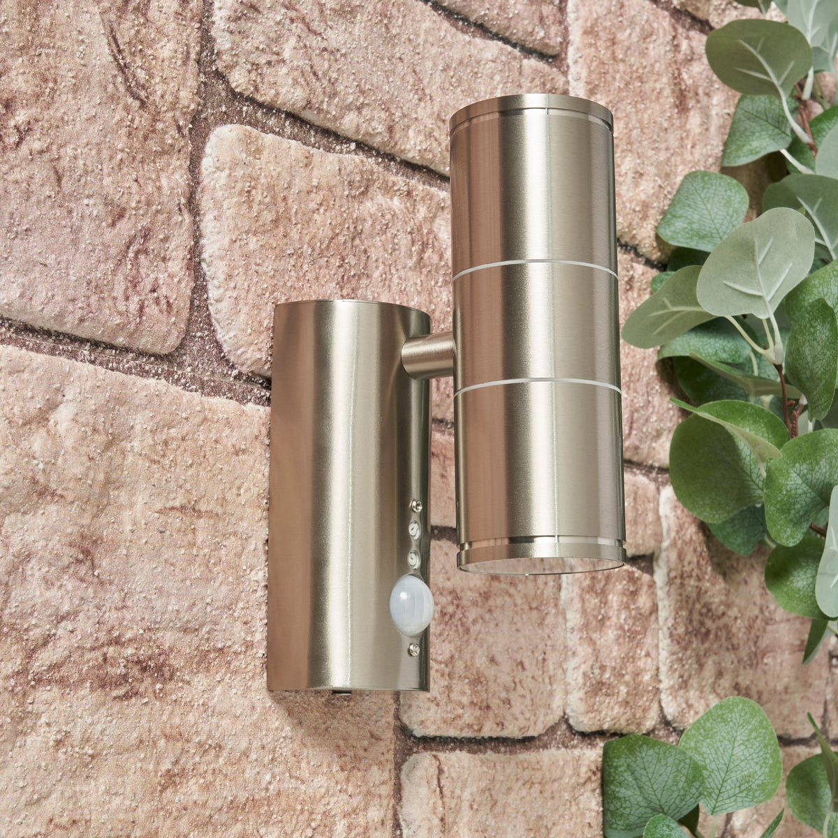 Islay Up and Down Outdoor Wall Light with PIR Sensor, Stainless Steel