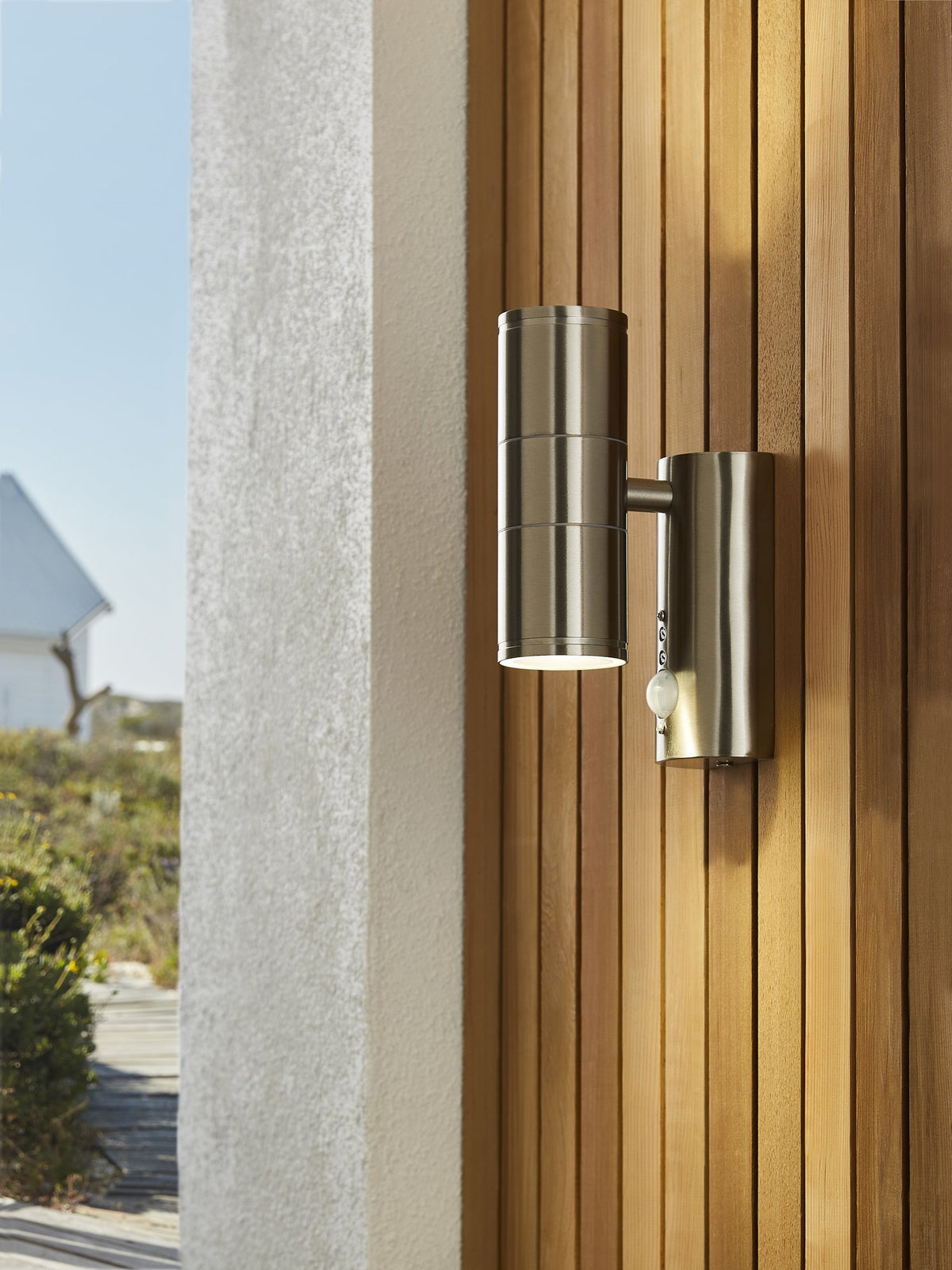 Islay Up and Down Outdoor Wall Light with PIR Sensor, Stainless Steel