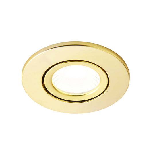 Como Fire Rated LED IP65 Downlight, Satin Brass