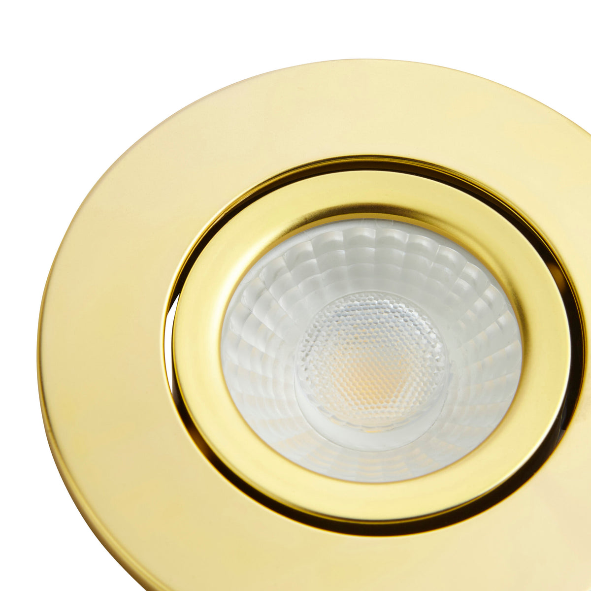 Como Fire Rated LED IP65 Downlight, Satin Brass