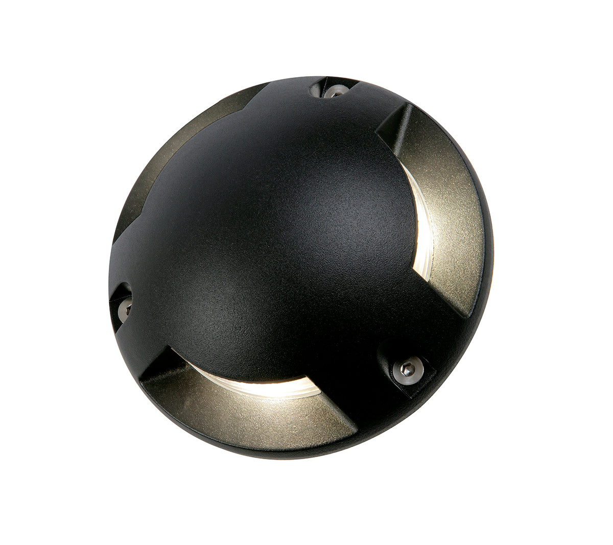 Scout 3 Way Outdoor LED Surface Mount Drive Over Ground Light - Black