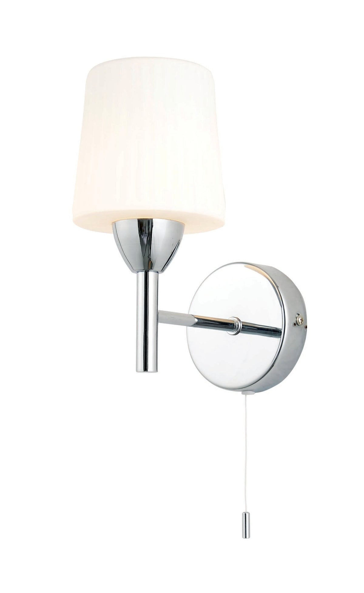 Aquarius Ribbed Opal Glass Wall Light
