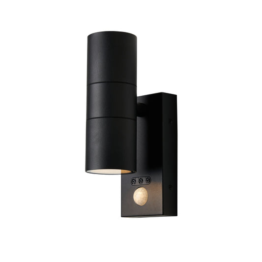 Leto Outdoor Wall Light with PIR Sensor, Black