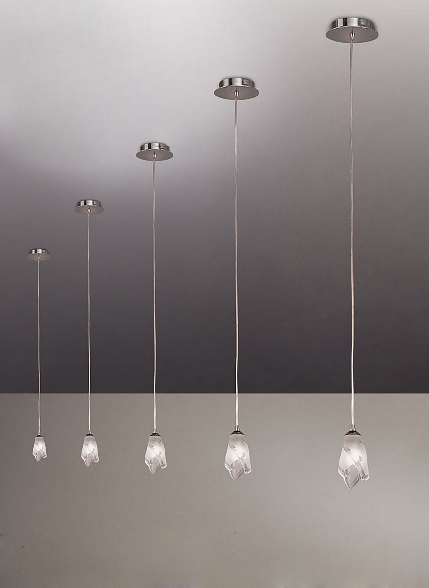 Pietra Pendant 1 Light G9, Polished Chrome by Mantra