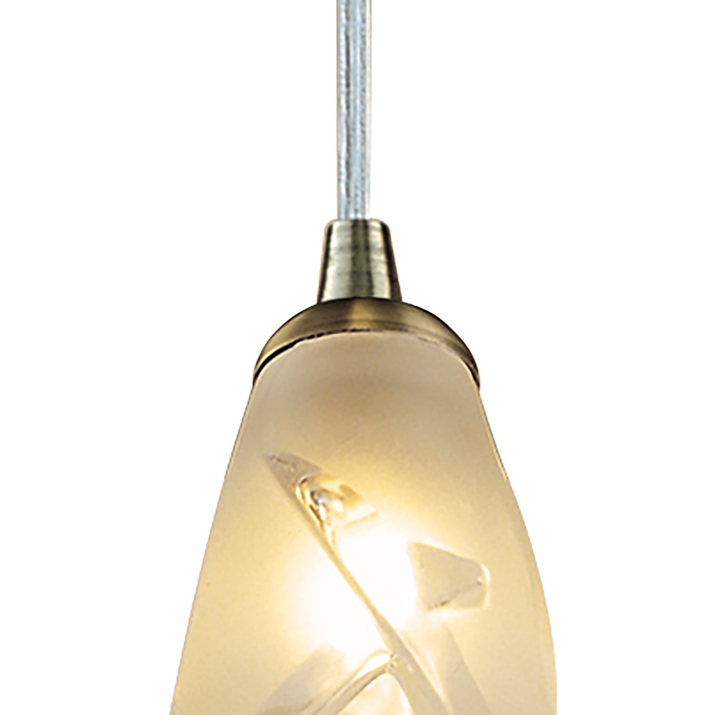 Pietra Pendant 1 Light G9, Antique Brass by Mantra