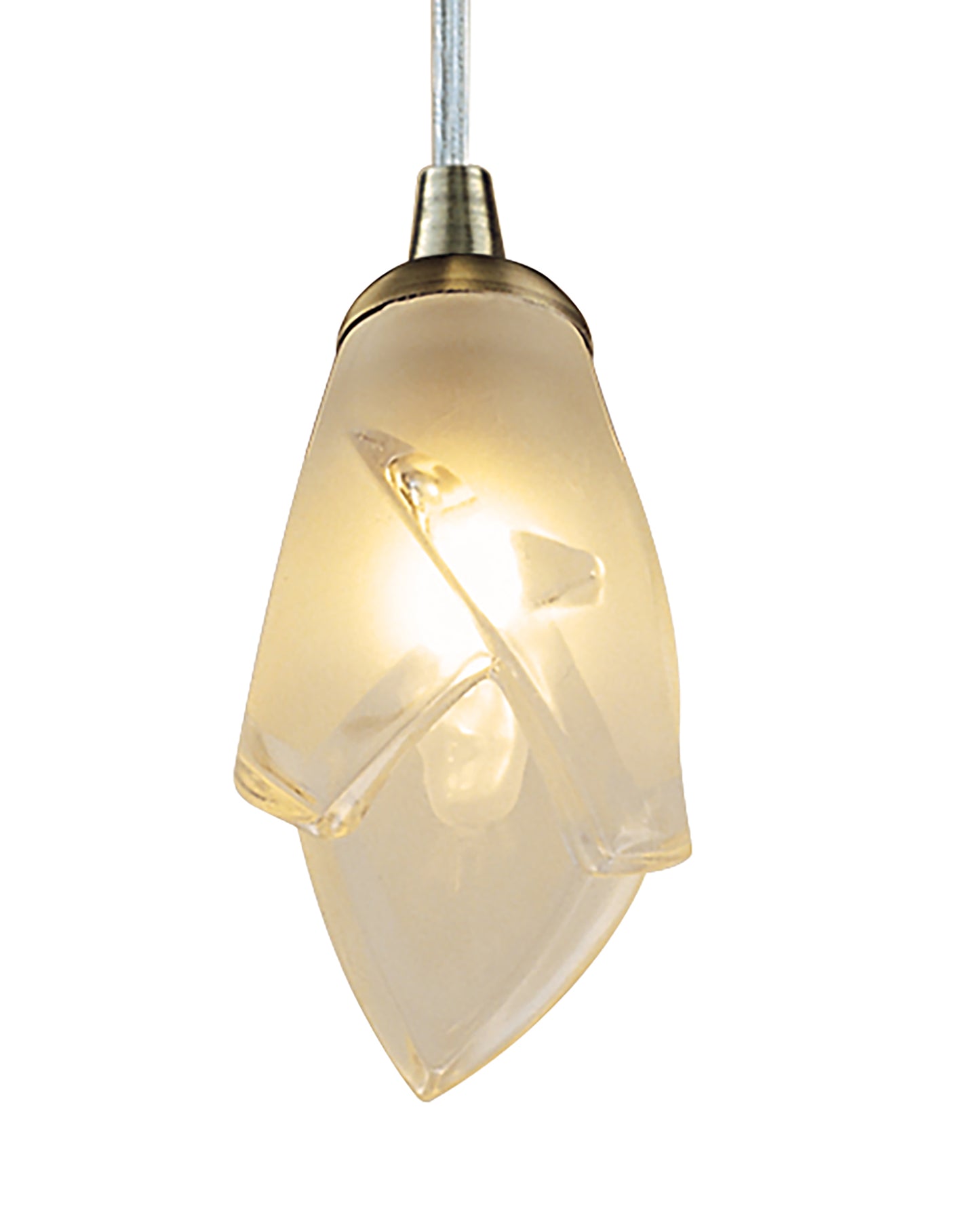 Pietra Pendant 1 Light G9, Antique Brass by Mantra