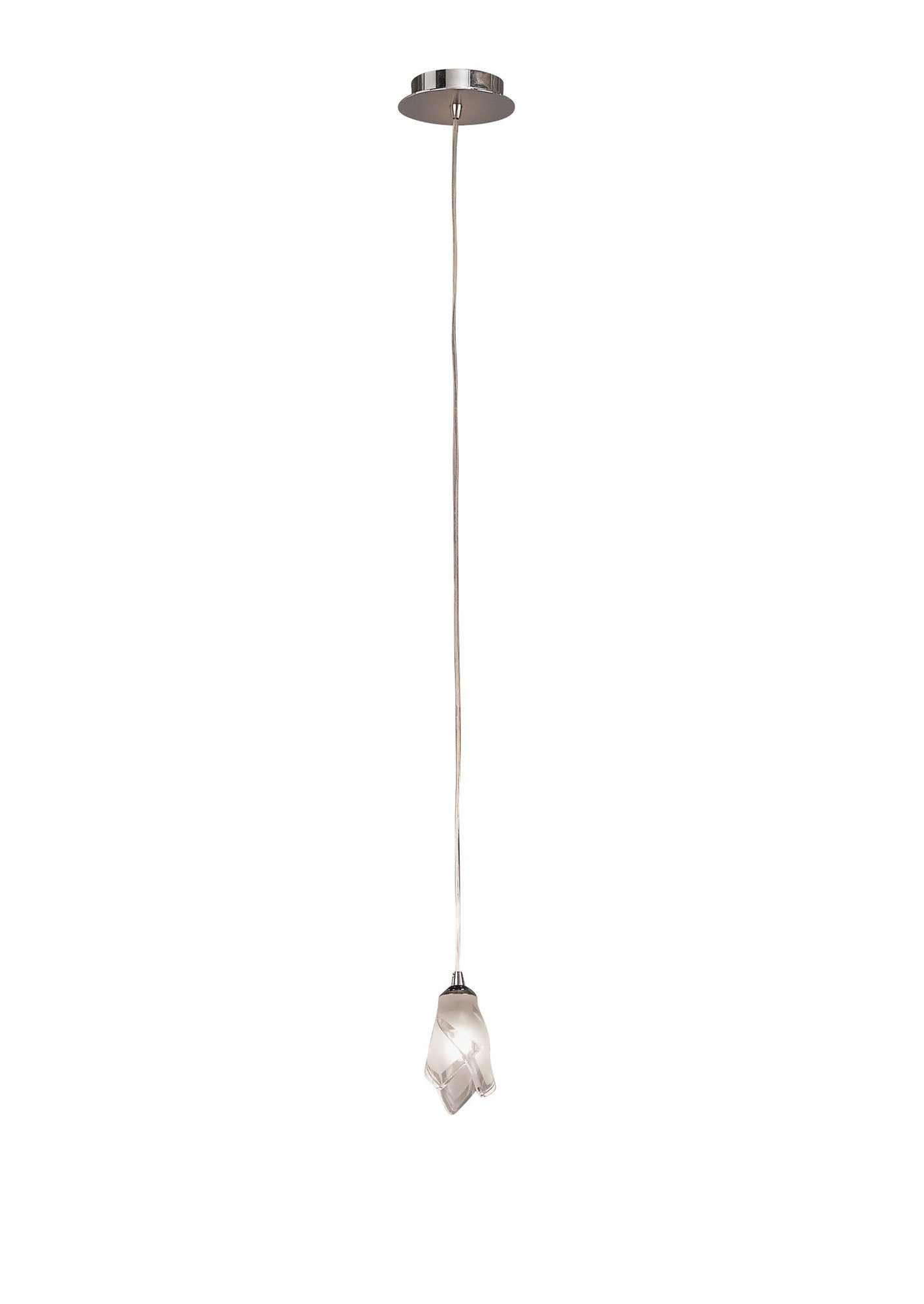 Pietra Pendant 1 Light G9, Polished Chrome by Mantra