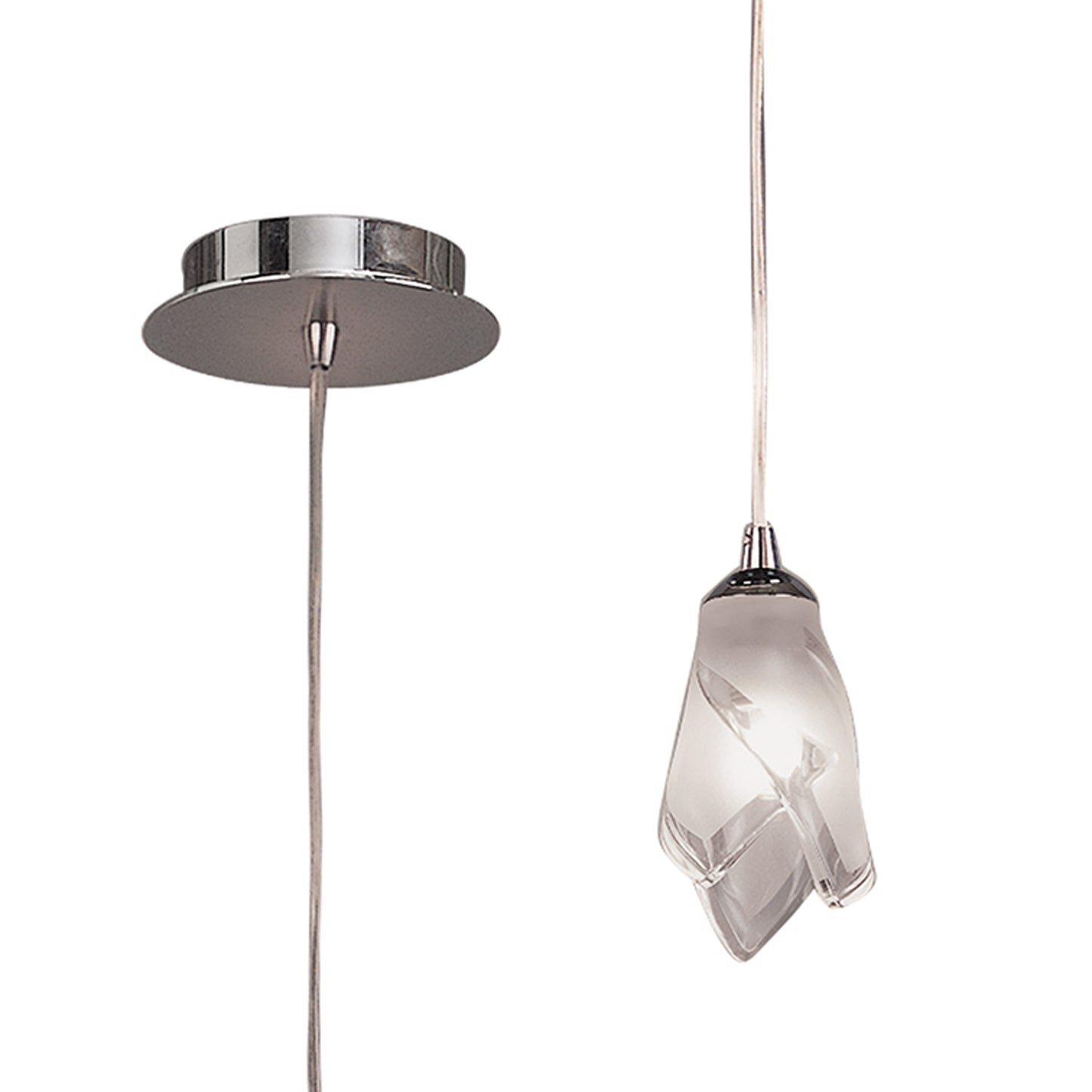 Pietra Pendant 1 Light G9, Polished Chrome by Mantra