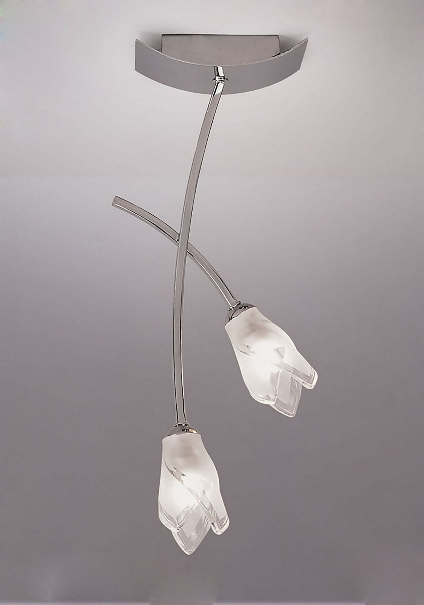 Pietra Ceiling 2 Light G9, Polished Chrome by Mantra