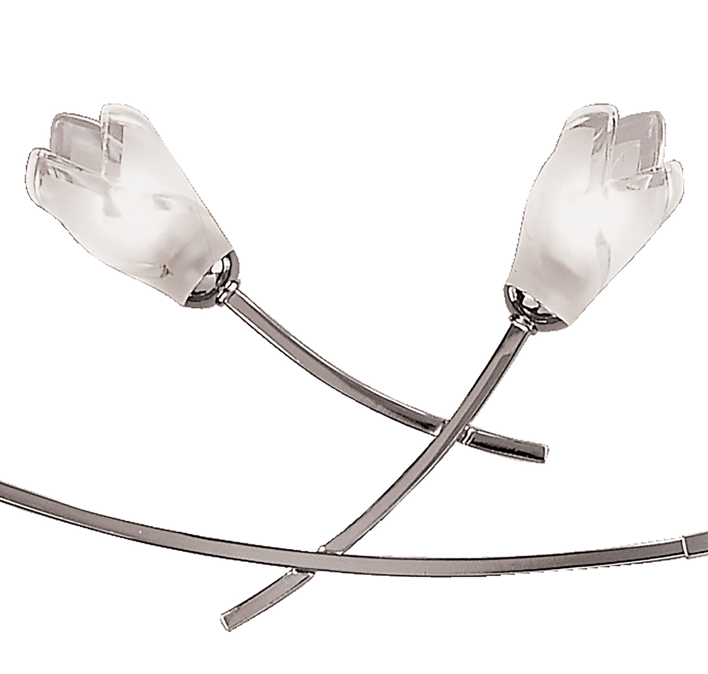 Pietra Linear Pendant 2 Arm 6 Light G9, Polished Chrome by Mantra