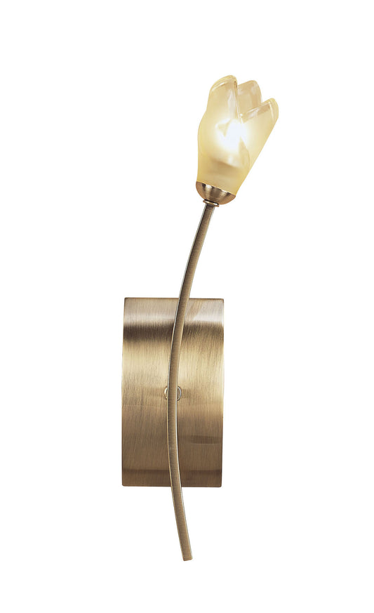 Pietra Wall Lamp Switched 1 Light G9, Antique Brass by Mantra