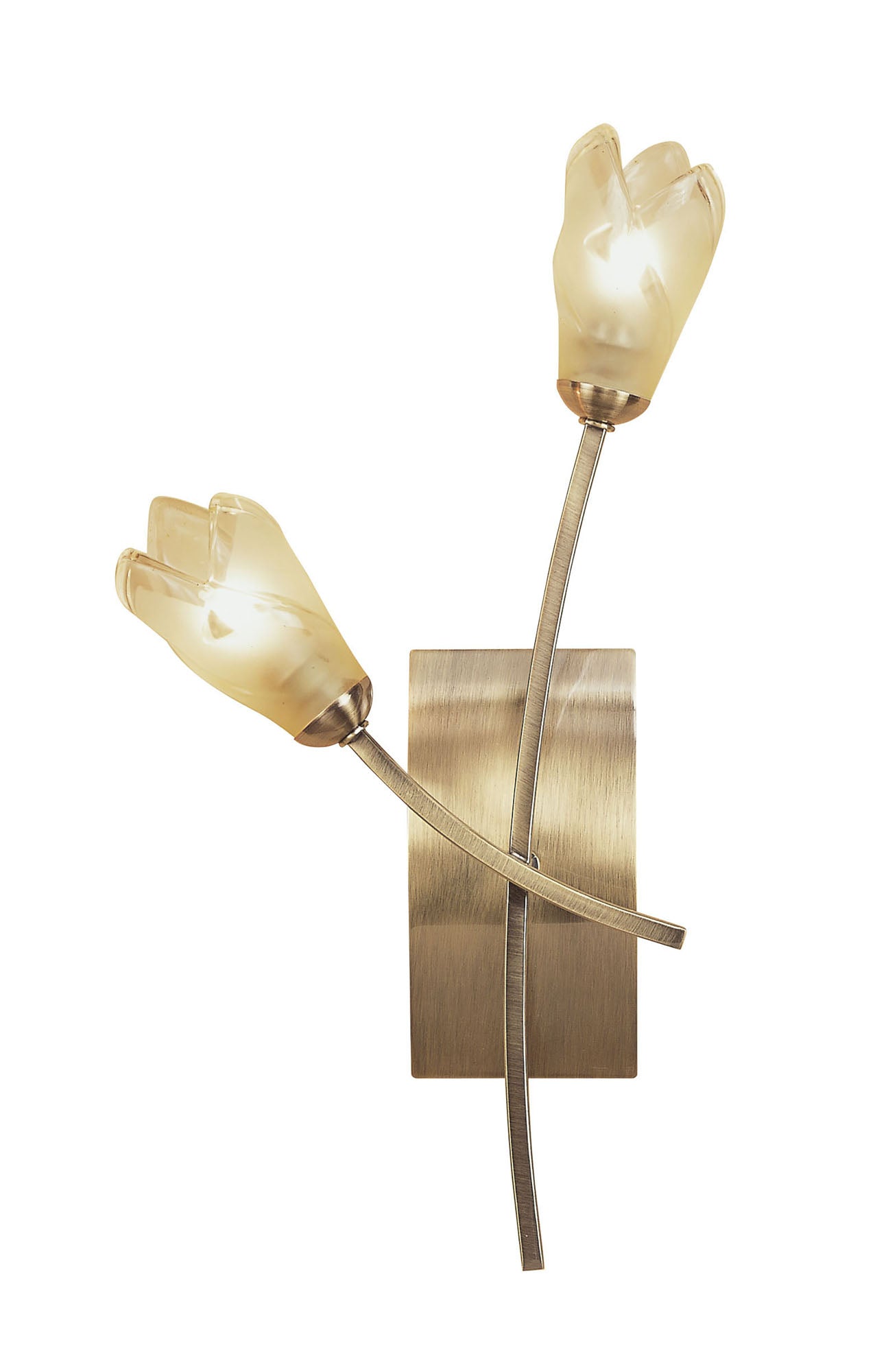 Pietra Wall Lamp Switched 2 Light G9, Antique Brass by Mantra