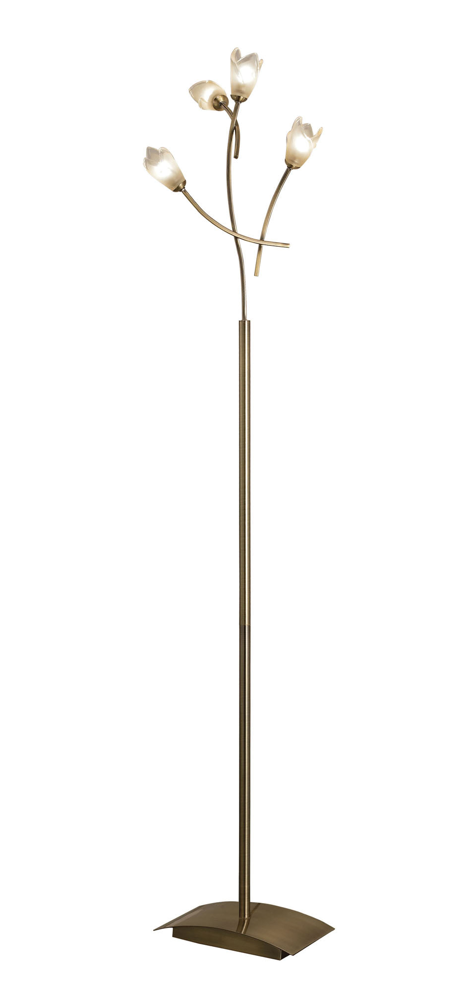 Pietra Floor Lamp 4 Light G9, Antique Brass, NOT LED/CFL Compatible by Mantra