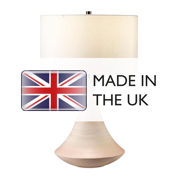 Pinner 1 Light Table Lamp - Subtle Pink & Matt Cream
