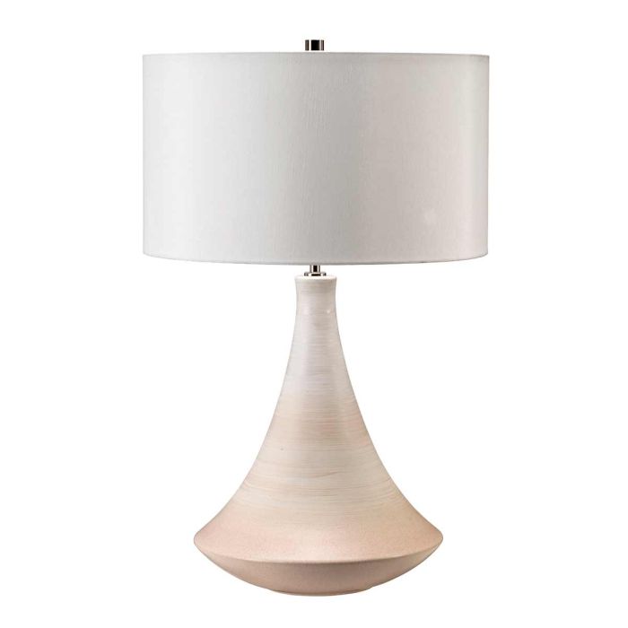 Pinner 1 Light Table Lamp - Subtle Pink & Matt Cream