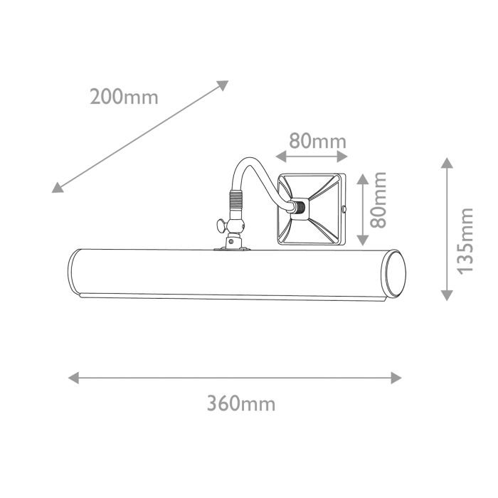Picture Light 2 Light Large - Dark Bronze