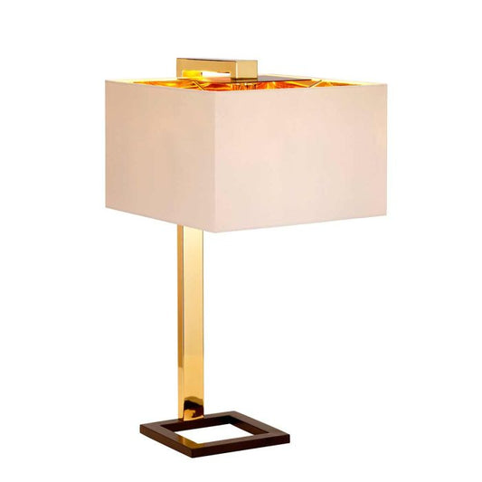Plein 1 Light Table Lamp - Dark Brown / Polished Gold