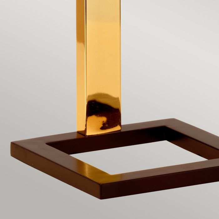 Plein 1 Light Table Lamp - Dark Brown / Polished Gold