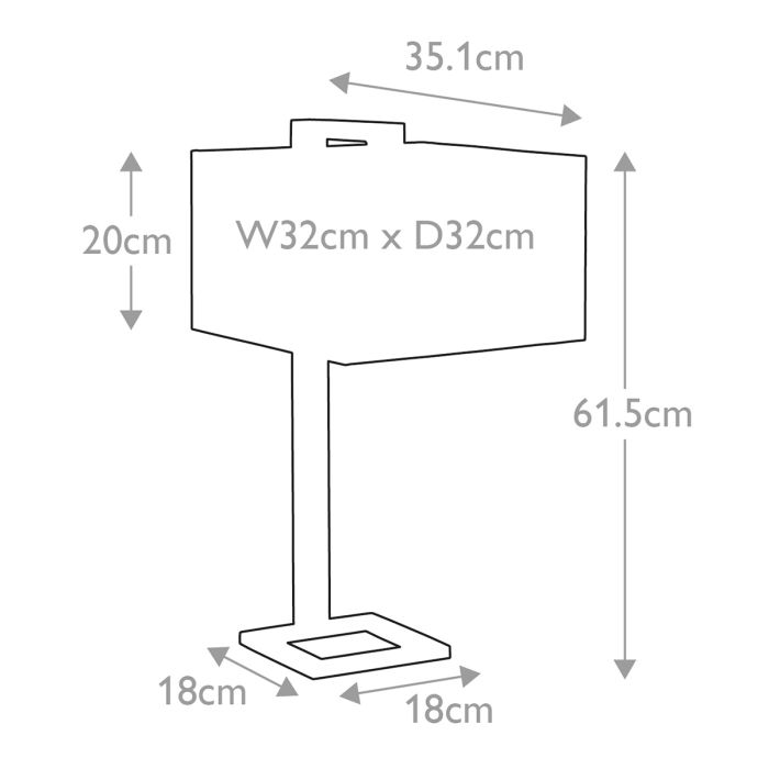 Plein 1 Light Table Lamp - Dark Brown / Polished Gold