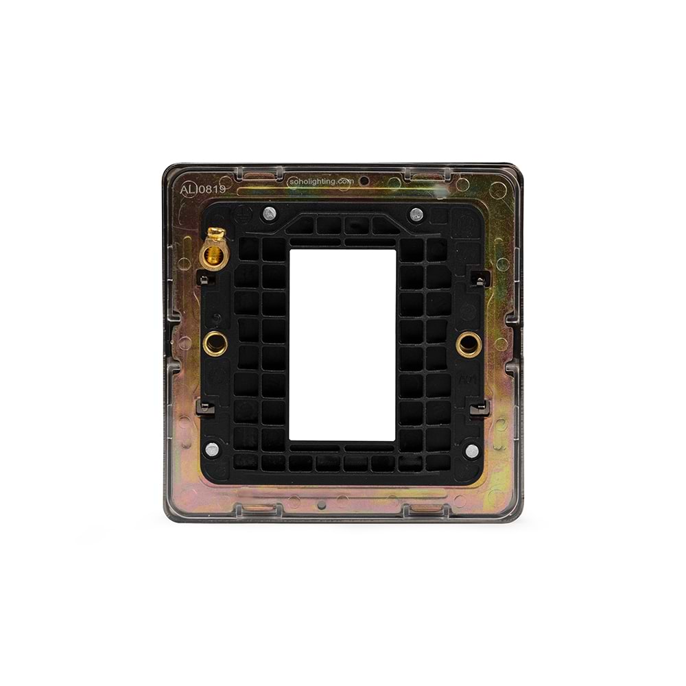 The Camden Collection Matt Black 1 x25mm EM-Euro Module Faceplate