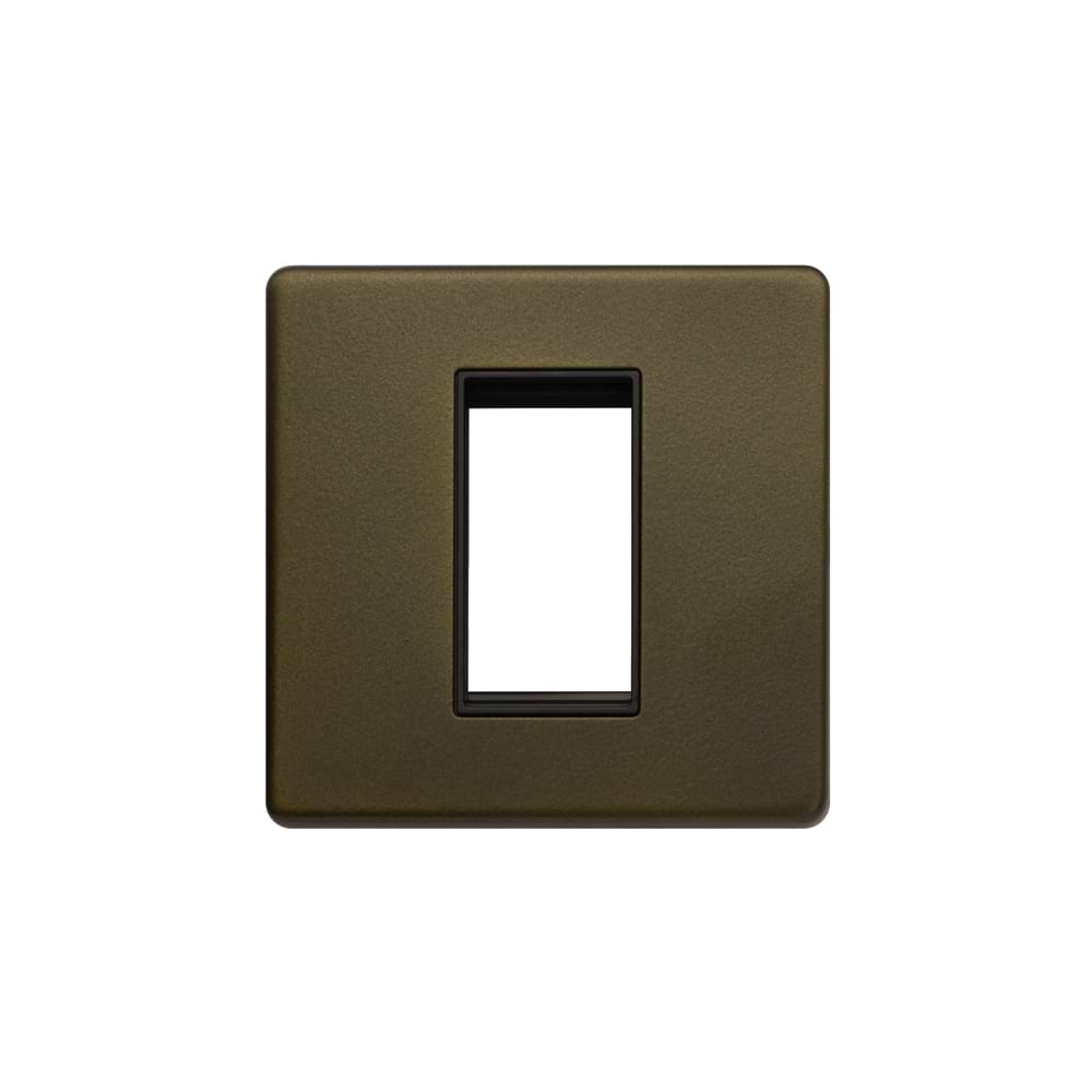 The Eton Collection Bronze 1 x25mm EM-Euro Module Faceplate