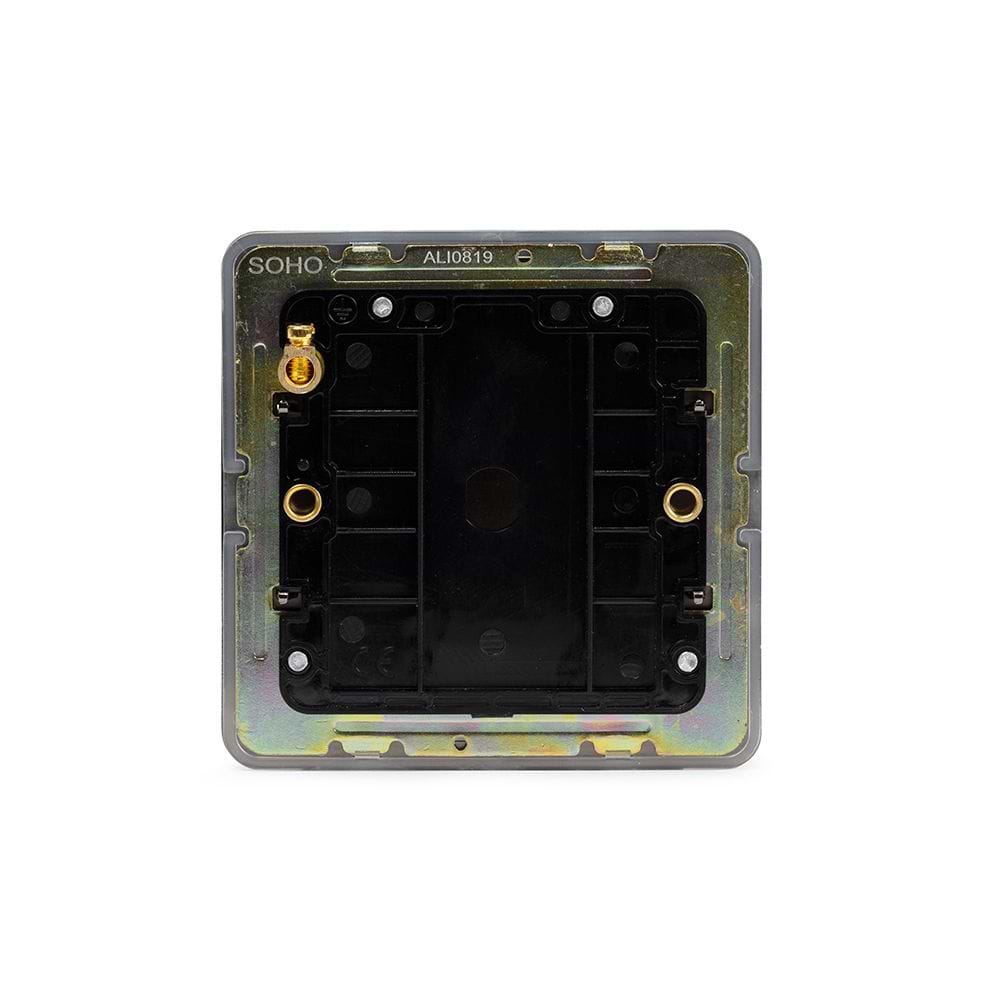 The Camden Collection Matt Black 1 Gang Blanking Plate Screwless