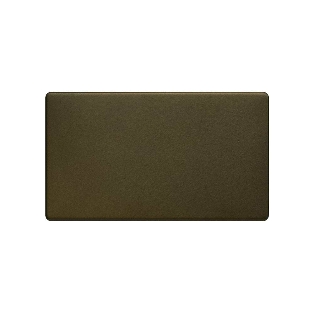 The Eton Collection Bronze 2 Gang Blanking Plate Screwless