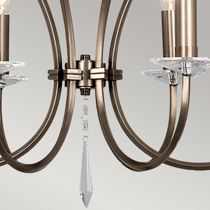 Pimlico 6 Light Chandelier - Dark Bronze