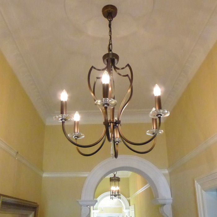 Pimlico 6 Light Chandelier - Dark Bronze