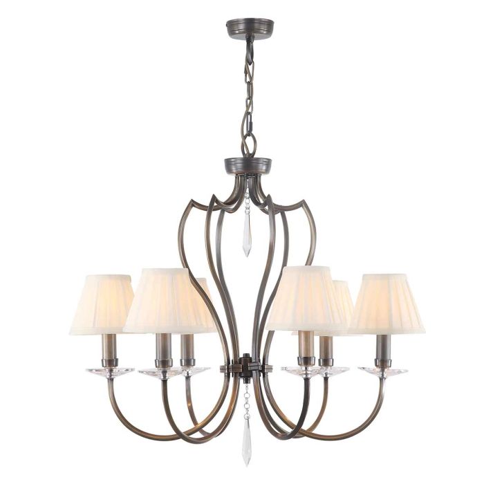 Pimlico 6 Light Chandelier - Dark Bronze