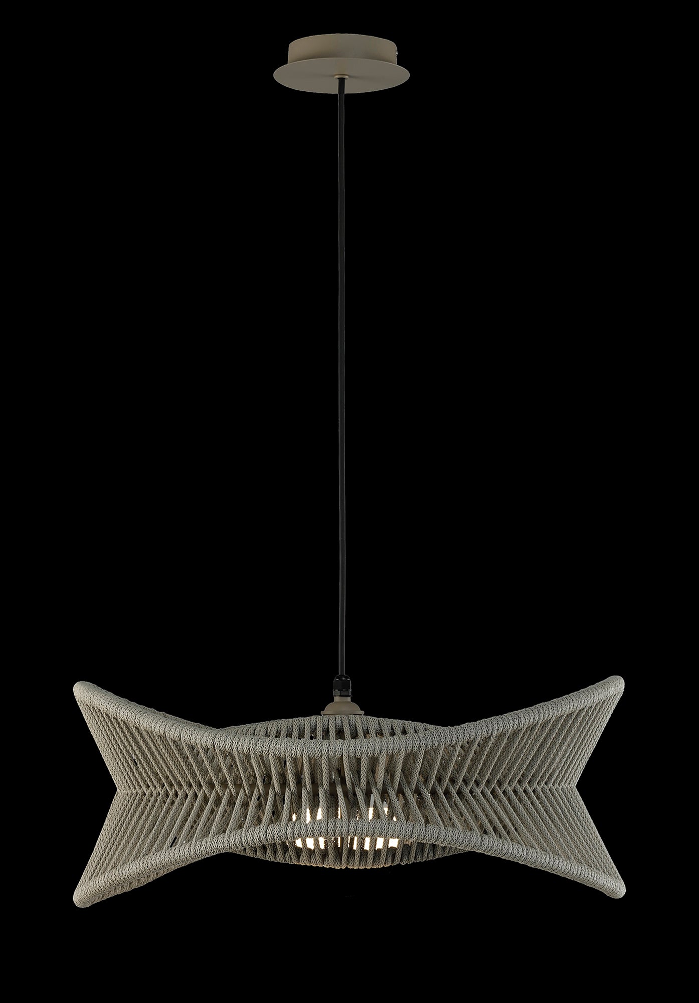 Polinesia 60cm Pendant, 1 x E27, IP44, Beige Oscu, 2yrs Warranty by Mantra