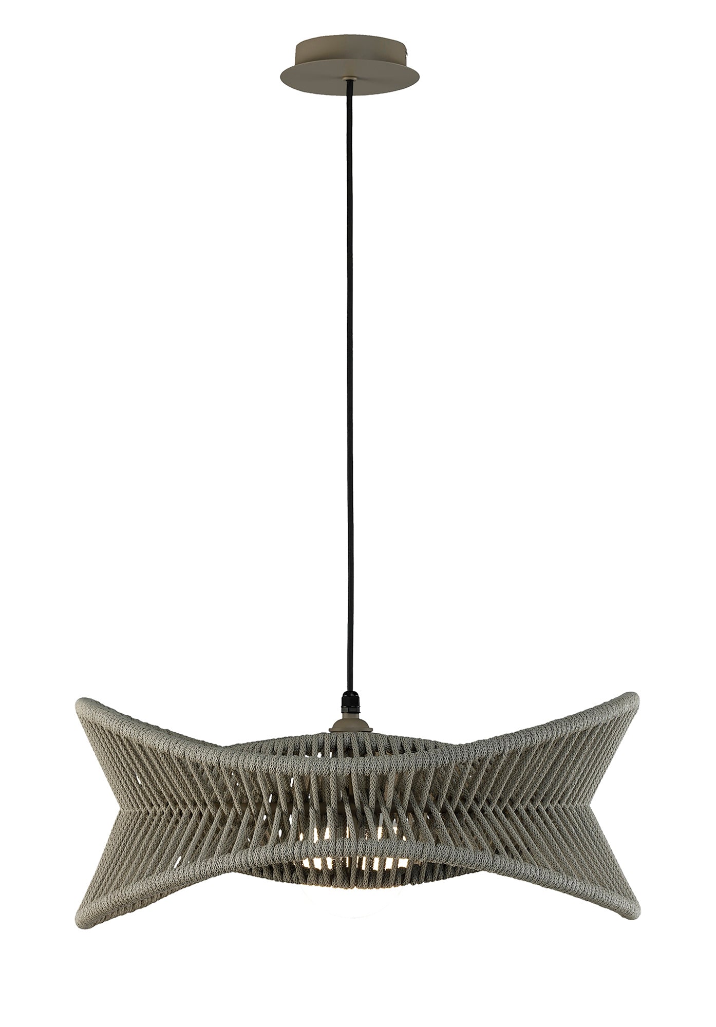 Polinesia 60cm Pendant, 1 x E27, IP44, Beige Oscu, 2yrs Warranty by Mantra