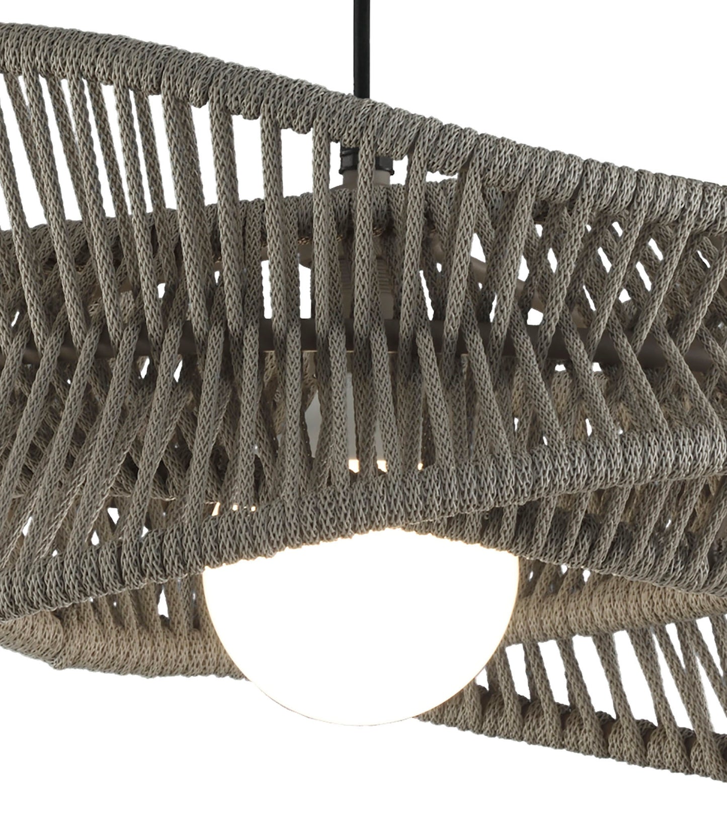 Polinesia 60cm Pendant, 1 x E27, IP44, Beige Oscu, 2yrs Warranty by Mantra