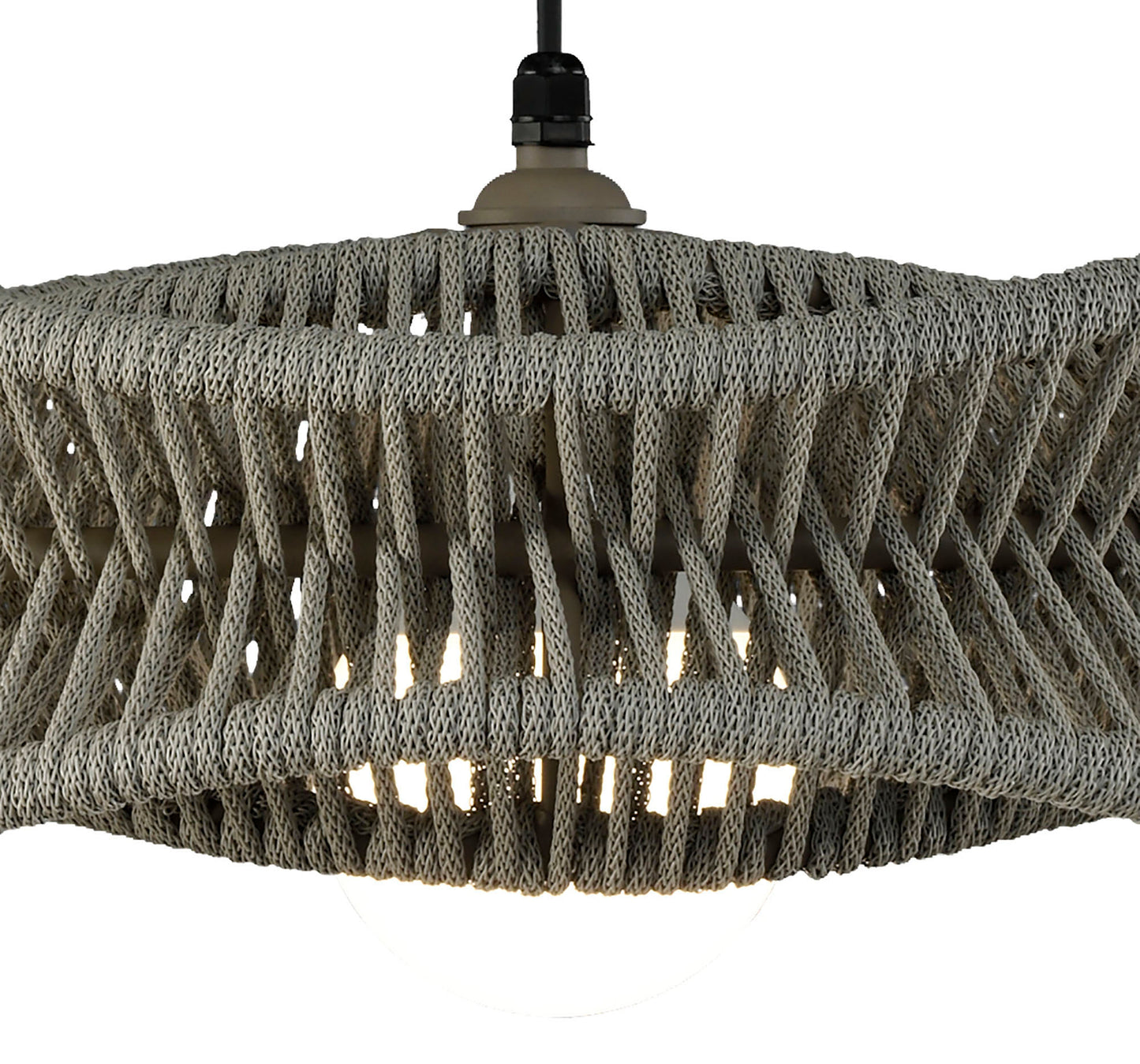 Polinesia 60cm Pendant, 1 x E27, IP44, Beige Oscu, 2yrs Warranty by Mantra