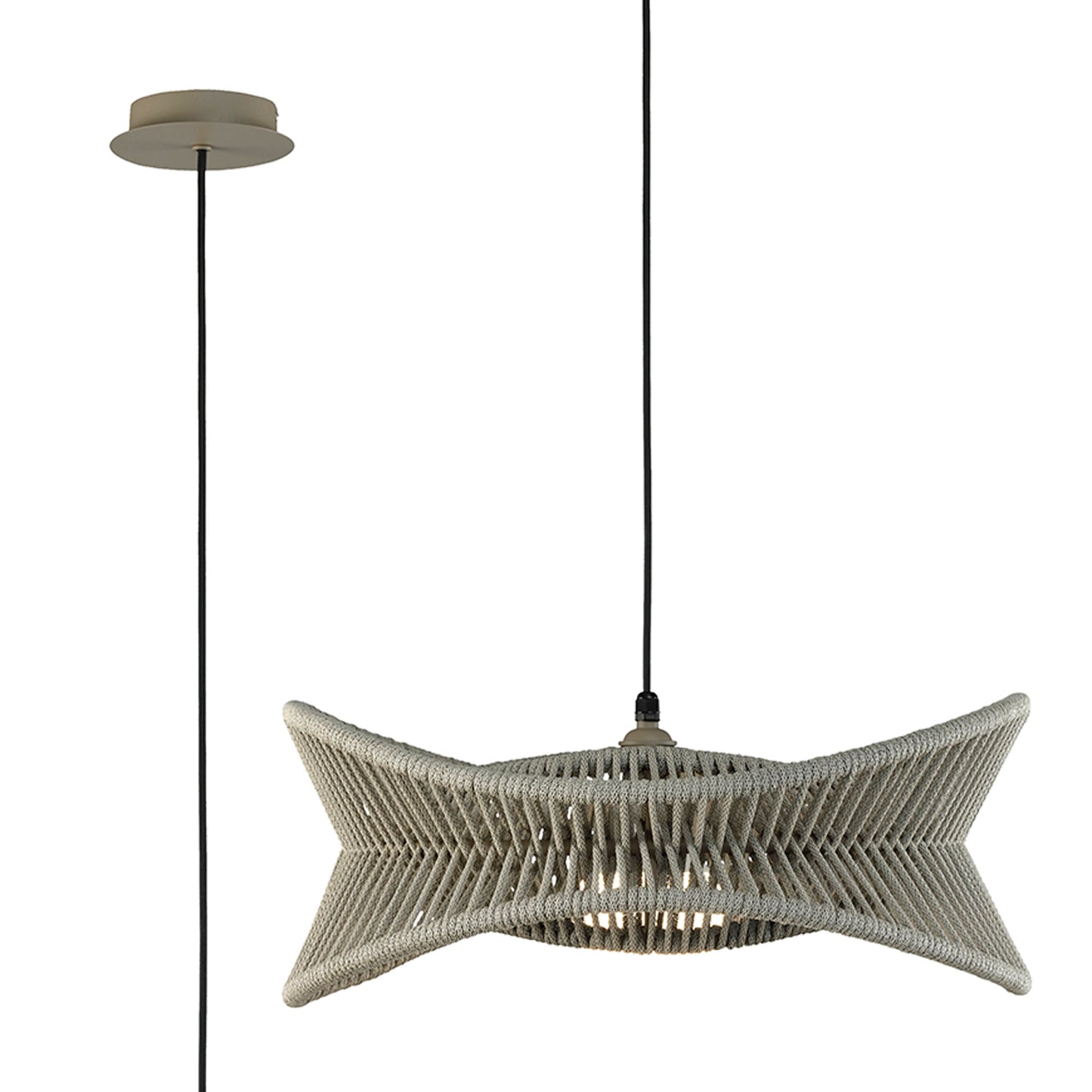 Polinesia 60cm Pendant, 1 x E27, IP44, Beige Oscu, 2yrs Warranty by Mantra