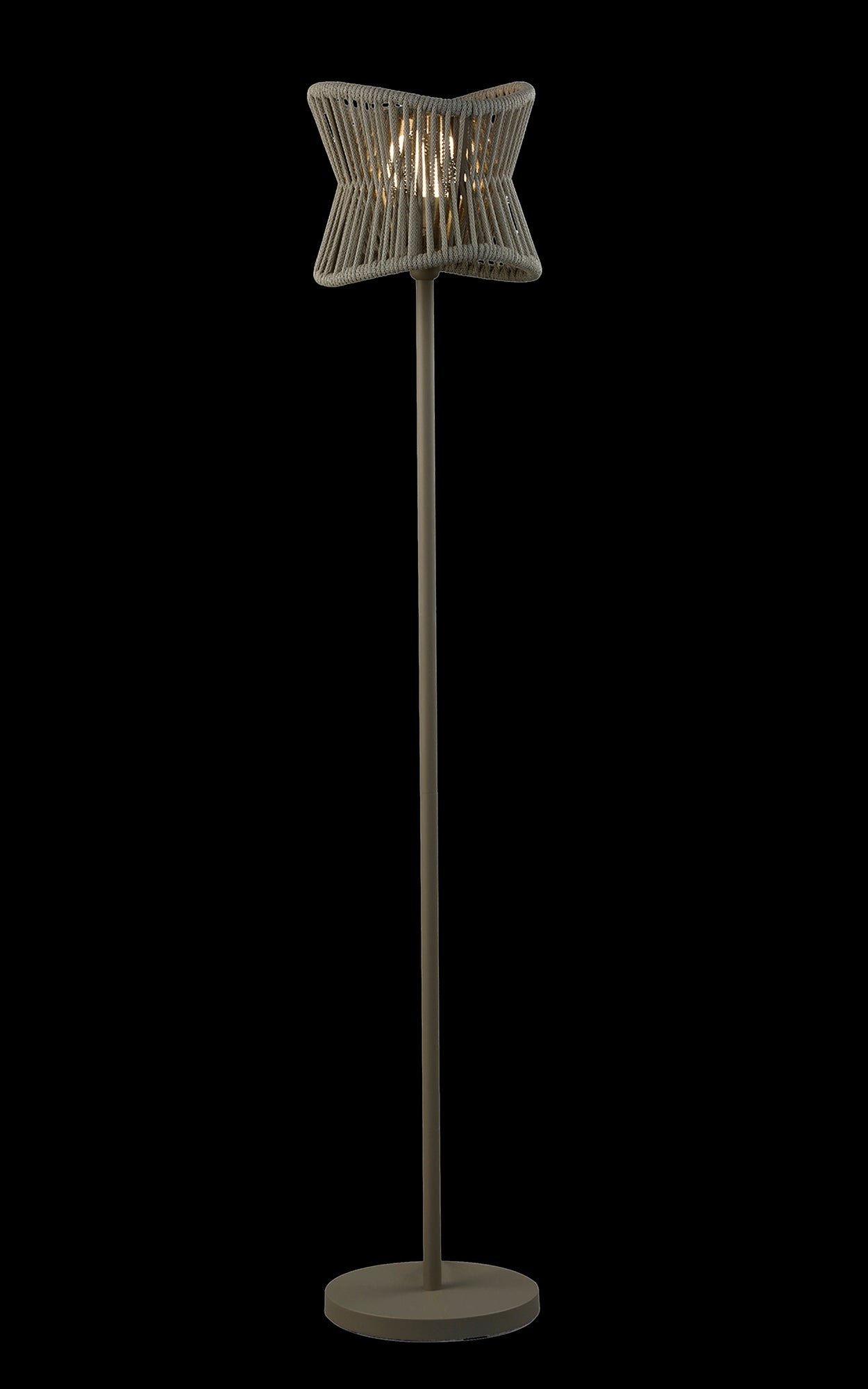 Polinesia Floor Lamp, 1 x E27, IP44, Beige Oscu, 2yrs Warranty by Mantra