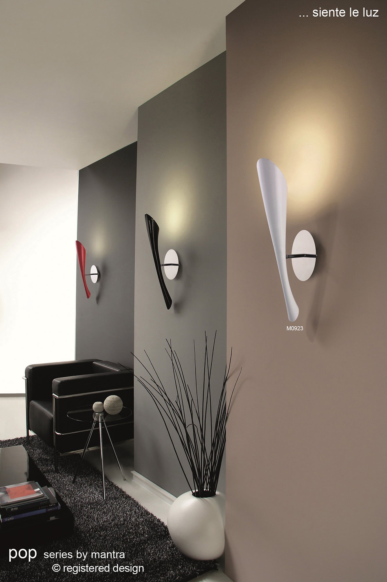 Pop Table Lamp 1 Light E27, Gloss White/White Acrylic/Polished Chrome, CFL Lamps INCLUDED by Mantra