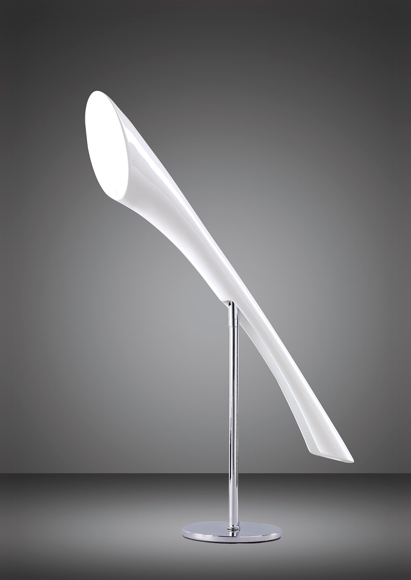 Pop Table Lamp 1 Light E27, Gloss White/White Acrylic/Polished Chrome, CFL Lamps INCLUDED by Mantra