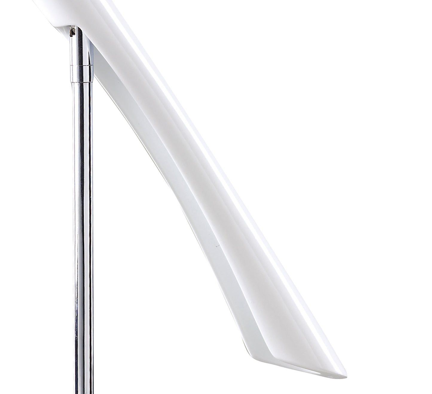 Pop Table Lamp 1 Light E27, Gloss White/White Acrylic/Polished Chrome, CFL Lamps INCLUDED by Mantra