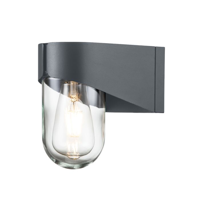 Porto 1 Light Wall Lantern - Grey